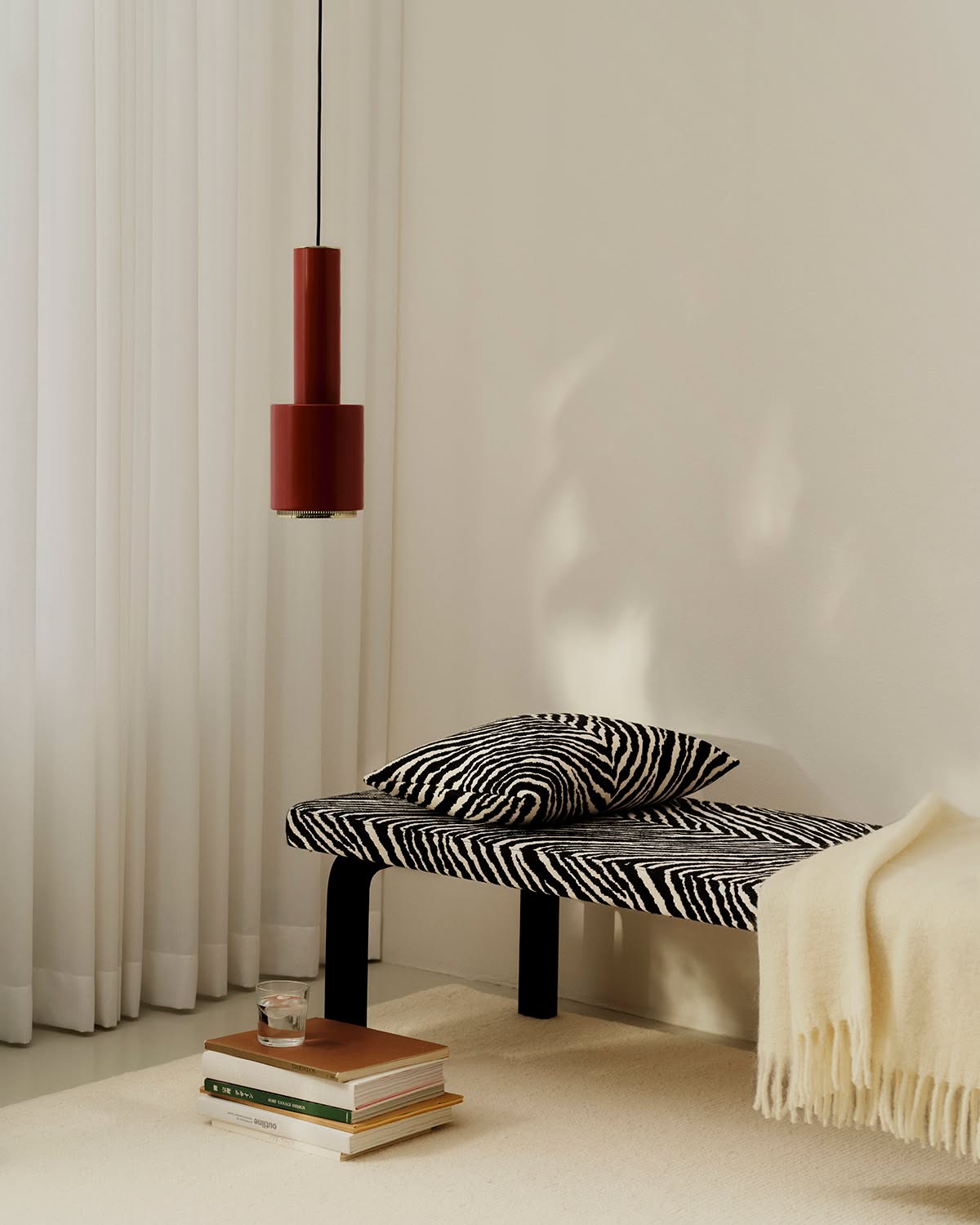 Artek Zebra 2026 in situ Bench 167 Black and white Zebra Pendant Light A110 brick master Artek Zebra 2026 in situ Bench 167 Black and white Zebra Pendant Light A110 brick master