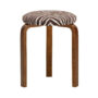 Stool 60 walnut stained Zebra brown cut out master