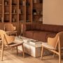 Audo 3daysofdesign Penguin Lounge Char Wooden Plinth Low Eave Seamlne Sofa Interconnect Candleholder